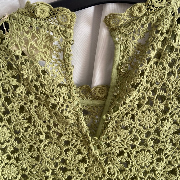 Doen Heirloom Angelique Dress, lace, poire verte, Large, NWT - Picture 9 of 11